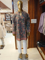 Grey Embroidered  Kurta Pajama for Men