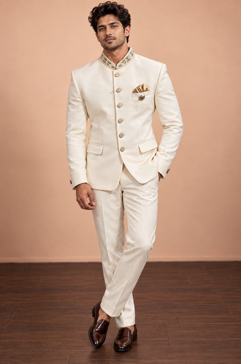 White Mens Blazer Suit