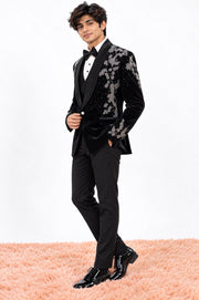 Black Designer 5 Piece Suit