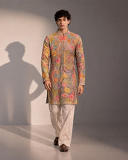 Multi Color Embroidered Kurta Pajama for Men