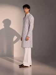 Lilac Embellished  Kurta Pajama for Men