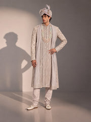 Lilac Embellished Sherwani For Men